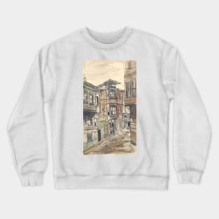 watercolor wash street Crewneck Sweatshirt